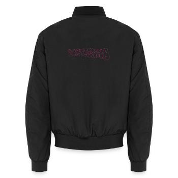 Bratislava Graffiti Souvenir - Unisex Bomber Jacket - black - Back - AI Model Male 185 light (185cm)