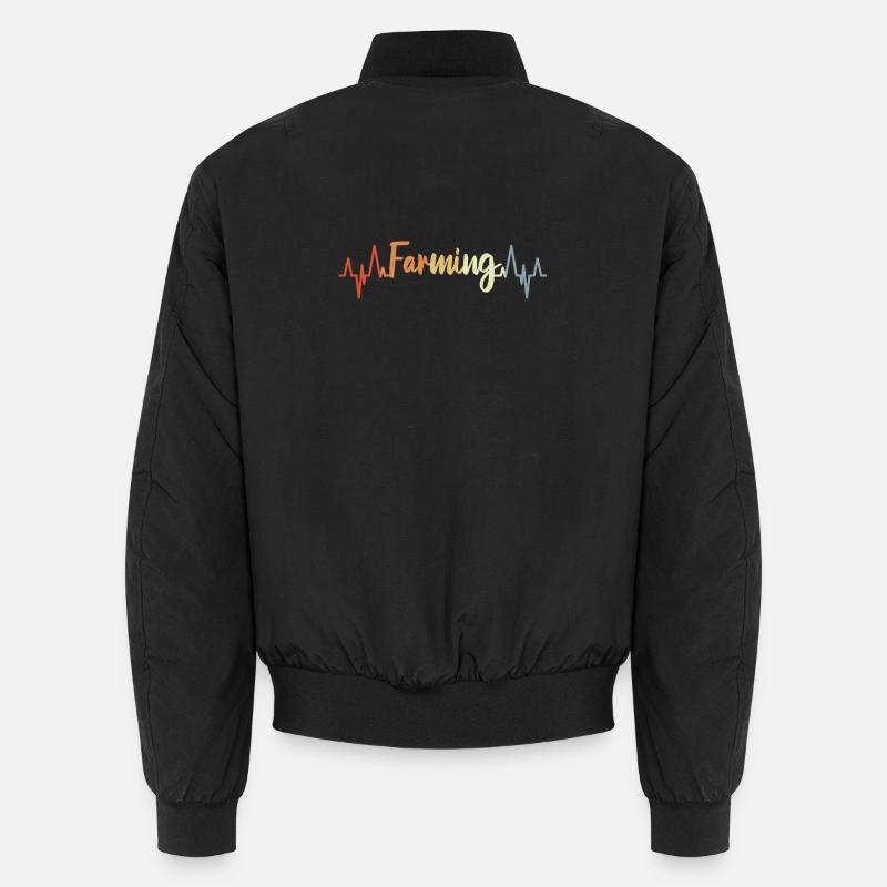 Landwirt Herzschlag - Unisex Bomberjacke - Schwarz