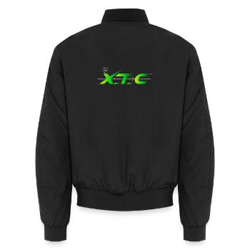 XTEC Pulse Neon Tech Logo - Unisex Bomberjacke - Schwarz - Hinten - AI Model Male 185 light (185cm)