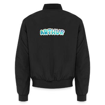Occupation Arthur - Unisex Bomber Jacket - black - Back - AI Model Male 185 light (185cm)