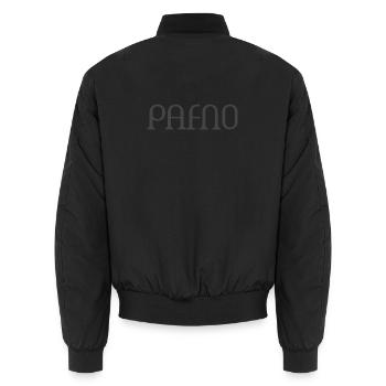 Pafno Boysname - Unisex Bomber Jacket - black - Back - AI Model Male 185 light (185cm)