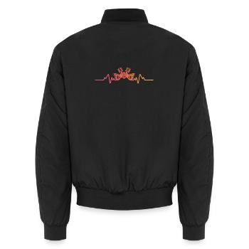 Auto Turbo Herzschlag Boosting Boost Racing - Unisex Bomberjacke - Schwarz - Hinten - AI Model Male 185 light (185cm)