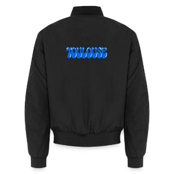 Toulouse-Blaue Himmelblase - Unisex Bomberjacke - Schwarz - Hinten - AI Model Male 185 light (185cm)