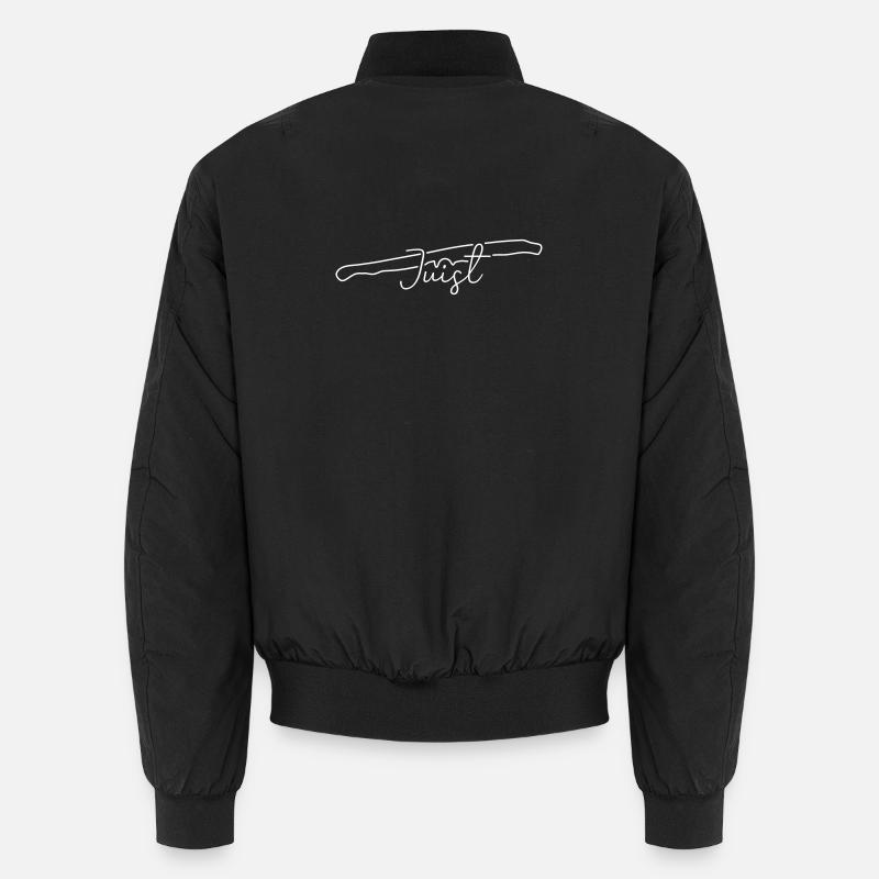 Juist | Map line art minimalism - Unisex Bomber Jacket - black