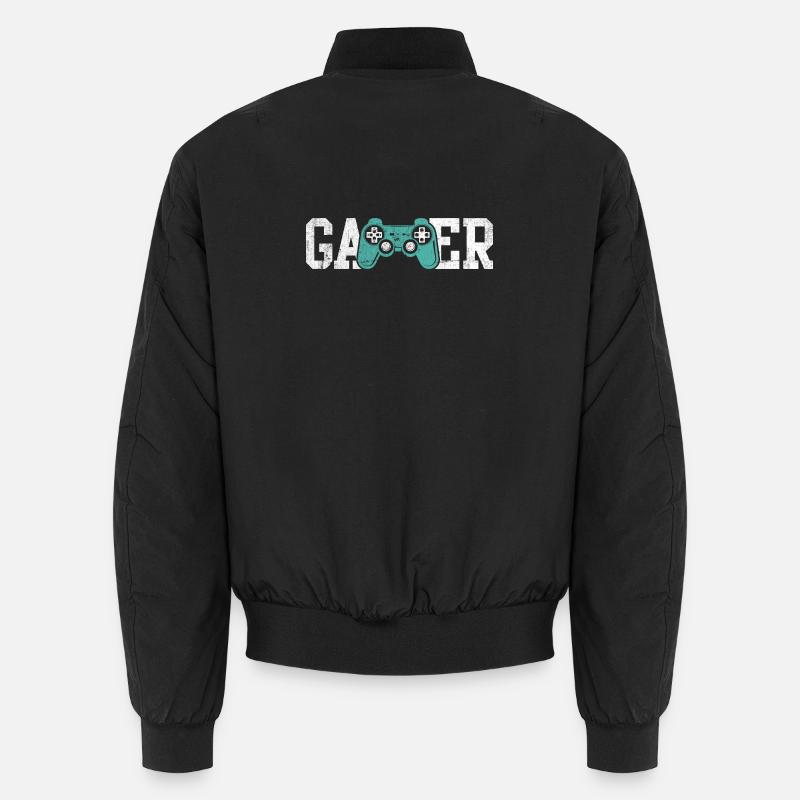 Gamer Glyphs Controller T-Shirt Unisex Bomberjacke