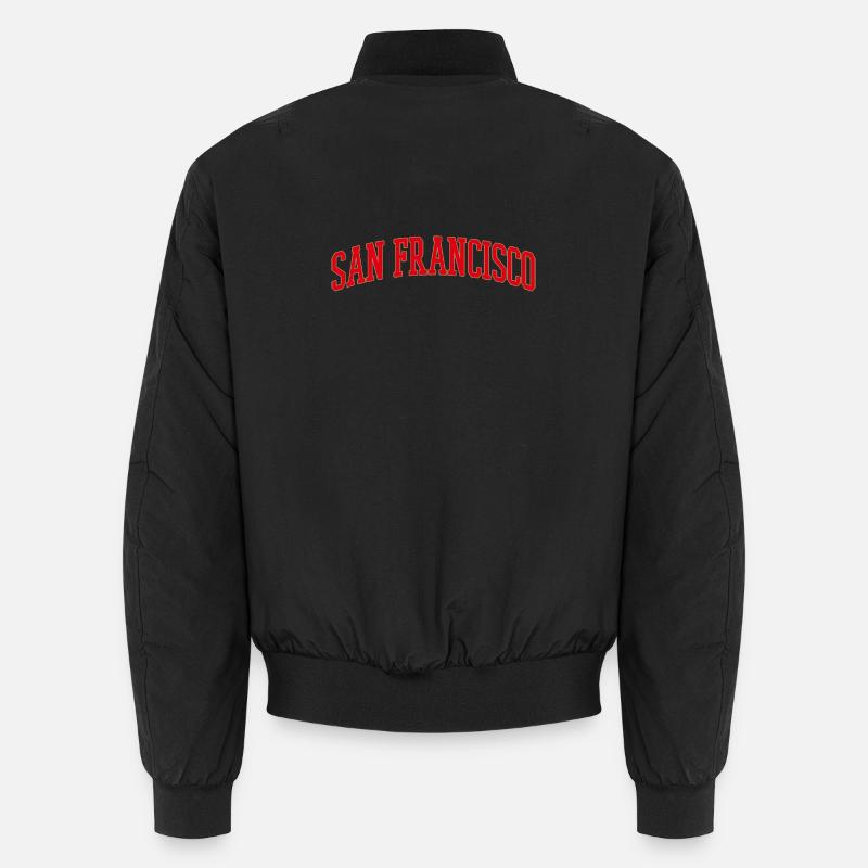 San Francisco Arch Lettering Unisex Bomber Jacket
