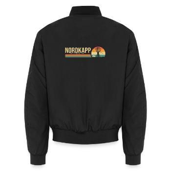 Nordkapp Nordkap Norwegen Roadtrip Geschenk - Unisex Bomberjacke - Schwarz - Hinten - AI Model Male 185 light (185cm)