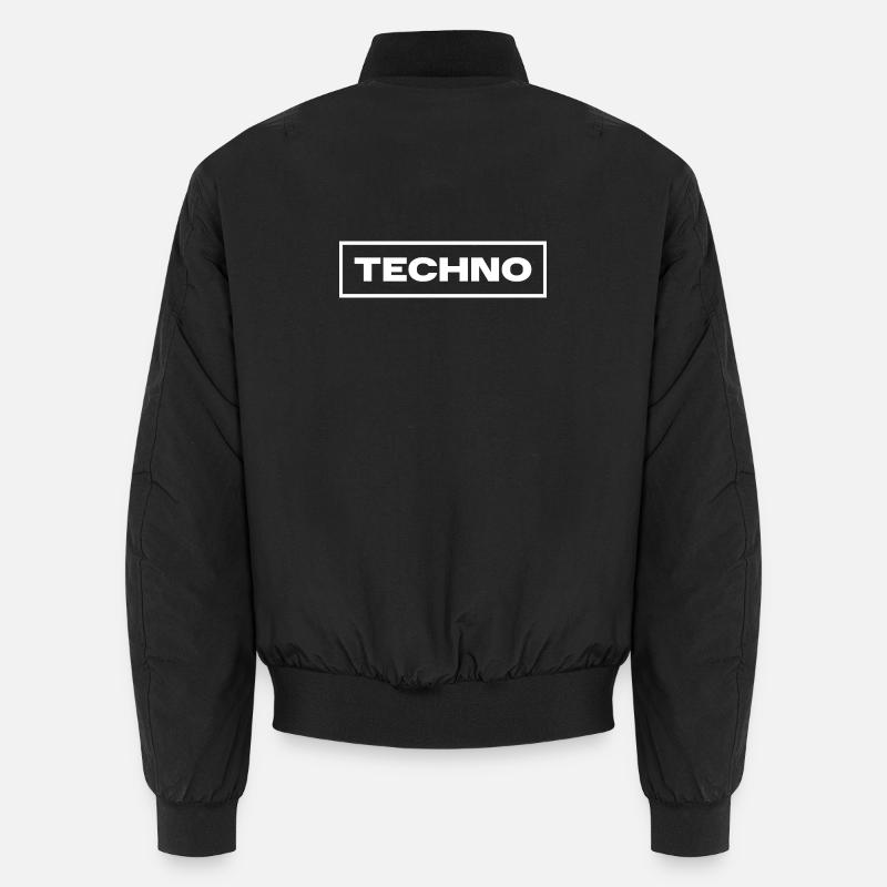 Conception de logo de musique techno - Bomber unisexe - noir