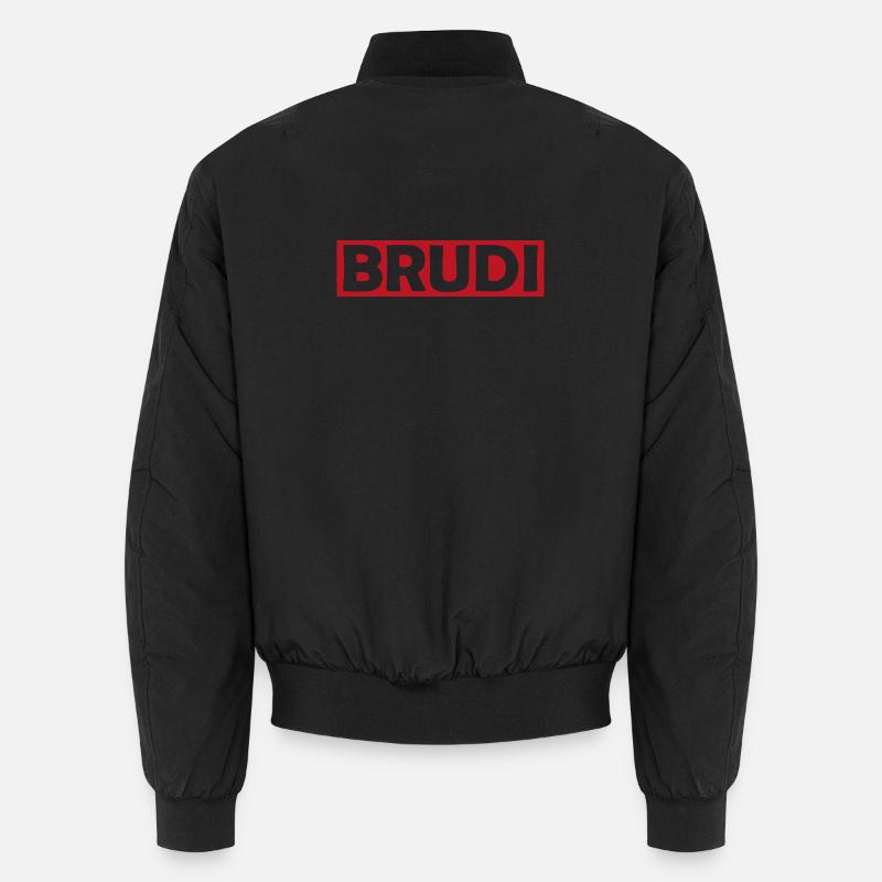BRUDI Bold Red Logo Tee - Unisex Bomberjacke - Schwarz