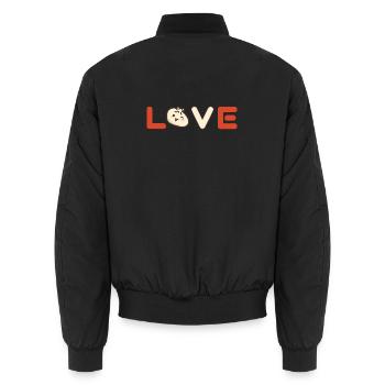 Love for dumplings - Unisex Bomber Jacket - black - Back - AI Model Male 185 light (185cm)