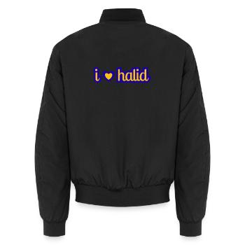 J’adore Halid (Bešlić) - Bomber unisexe - noir - Dos - AI Model Male 185 light (185cm)