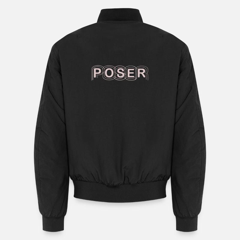 Conception de texte POSER minimaliste Bomber unisexe