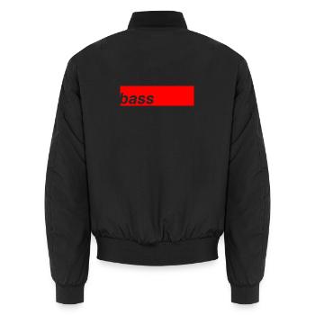 Bass - Unisex Bomberjacke - Schwarz - Hinten - AI Model Male 185 light (185cm)