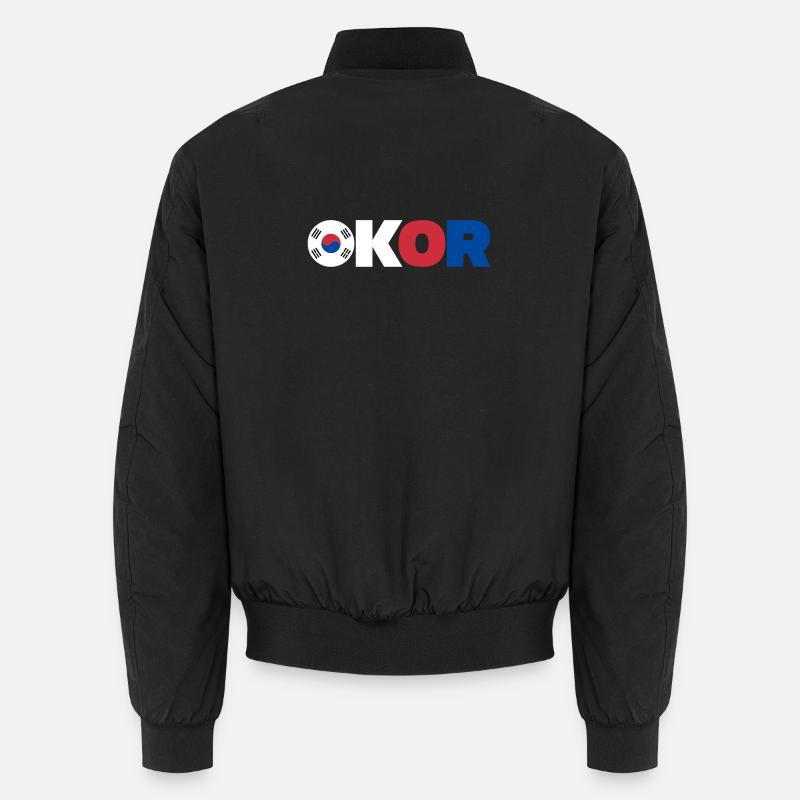 Korea - Unisex Bomber Jacket - black