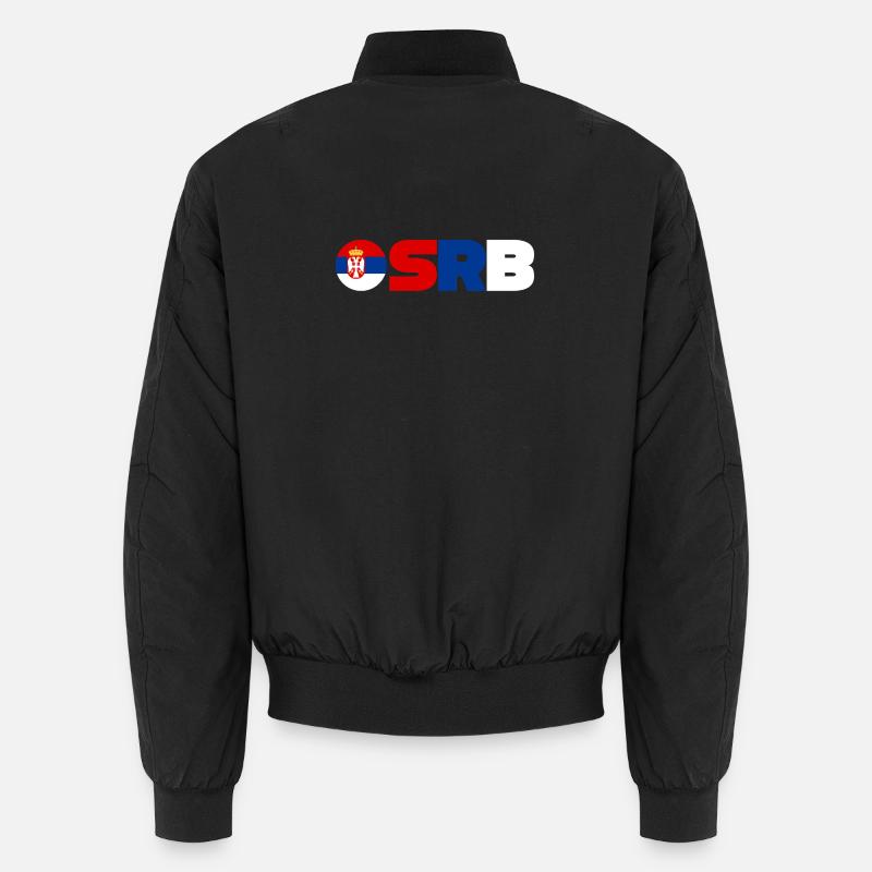 Serbien - Unisex Bomberjacke - Schwarz