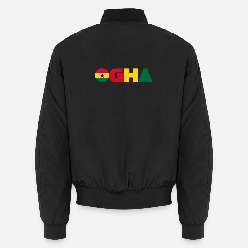 Ghana - Unisex Bomberjacke - Schwarz