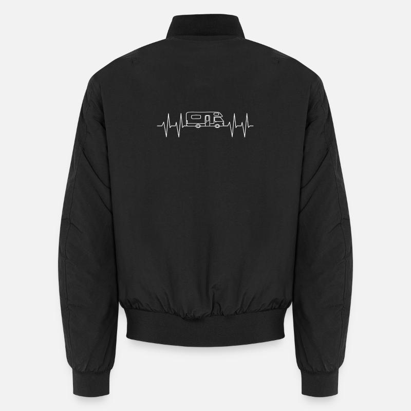 Camping motorhome - Unisex Bomber Jacket - black