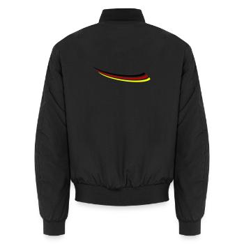 Ligne du drapeau allemand - Bomber unisexe - noir - Dos - AI Model Male 185 light (185cm)