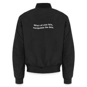 Lustige Datenstatistik Datenwissenschaftler Statistiker - Unisex Bomberjacke - Schwarz - Hinten - AI Model Male 185 light (185cm)