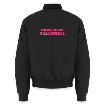 Born to play Volleyball - Bomber unisexe - noir - Dos - AI Model Male 185 light (185cm)