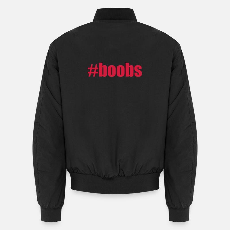 #boobs - Unisex Bomber Jacket - black