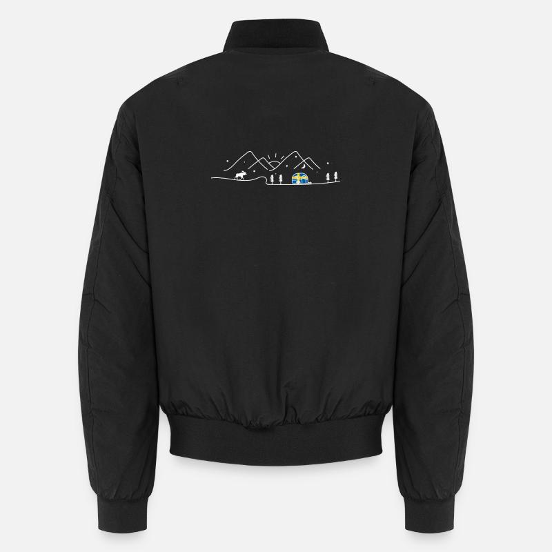 Sweden Camping Caravan Sverige Design Unisex Bomber Jacket