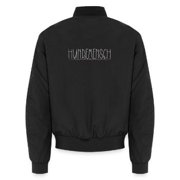 Hund Hunde Haustier Geschenk Hundemensch - Unisex Bomberjacke - Schwarz - Hinten - AI Model Male 185 light (185cm)