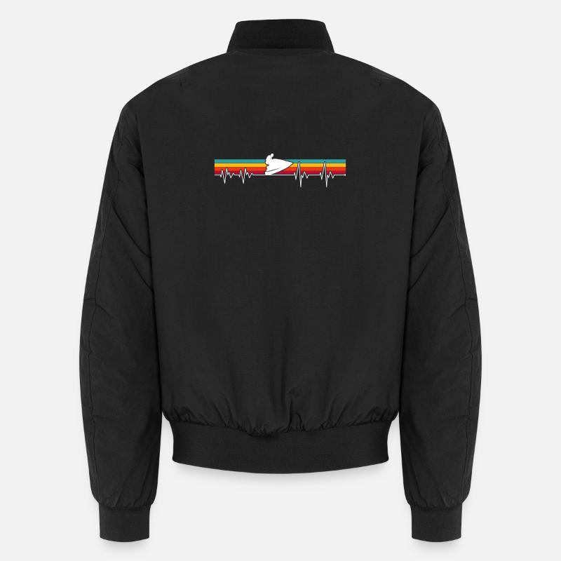 Sole Pulse on Retro Stripes Unisex Bomber Jacket