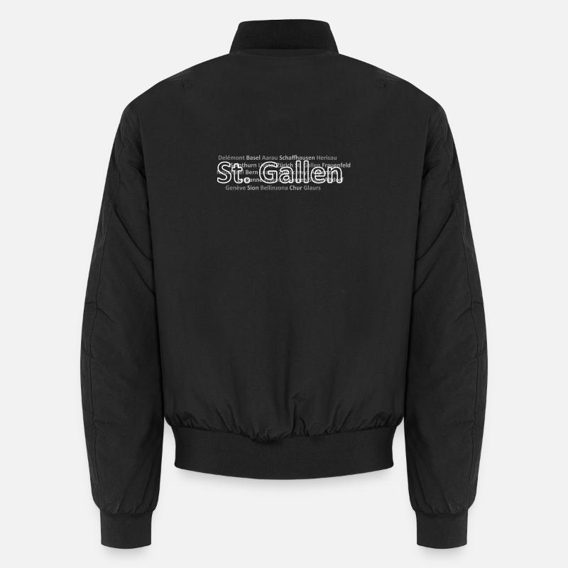 Schweizer Städte St Gallen Unisex Bomberjacke