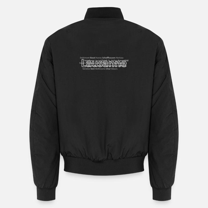 Schweizer Städte Lausanne - Unisex Bomberjacke - Schwarz