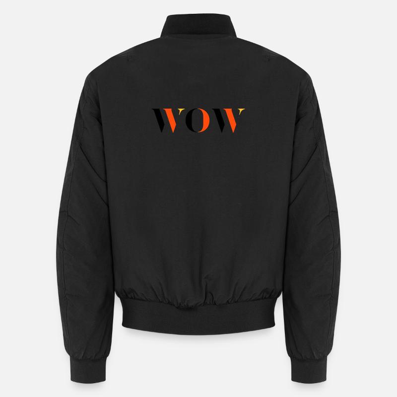 WOW dreifarbig - Unisex Bomberjacke - Schwarz