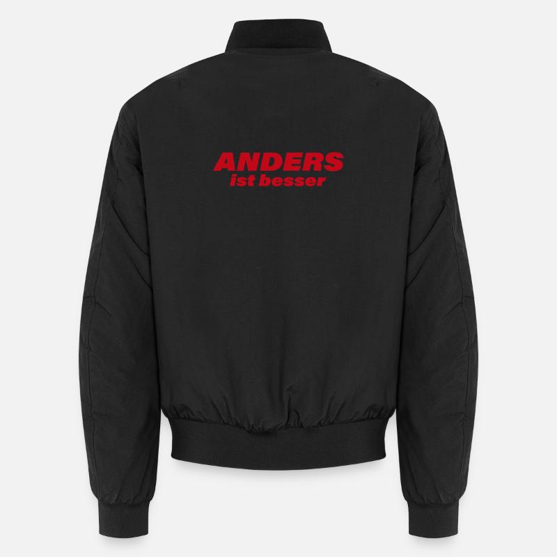 DIFFERENT IS BETTER - Unisex Bomber Jacket - black