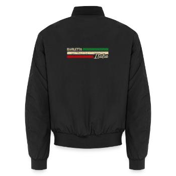Italia - Barletta - Italien - Italy - Unisex Bomberjacke - Schwarz - Hinten - AI Model Male 185 light (185cm)