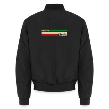 Italia - Padova - Italien - Italy - Bomber unisexe - noir - Dos - AI Model Male 185 light (185cm)