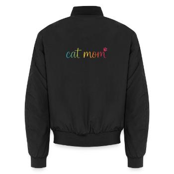 Cat Mom Regenbogen - Süßes Katzen Mama Design - Bomber unisexe - noir - Dos - AI Model Male 185 light (185cm)