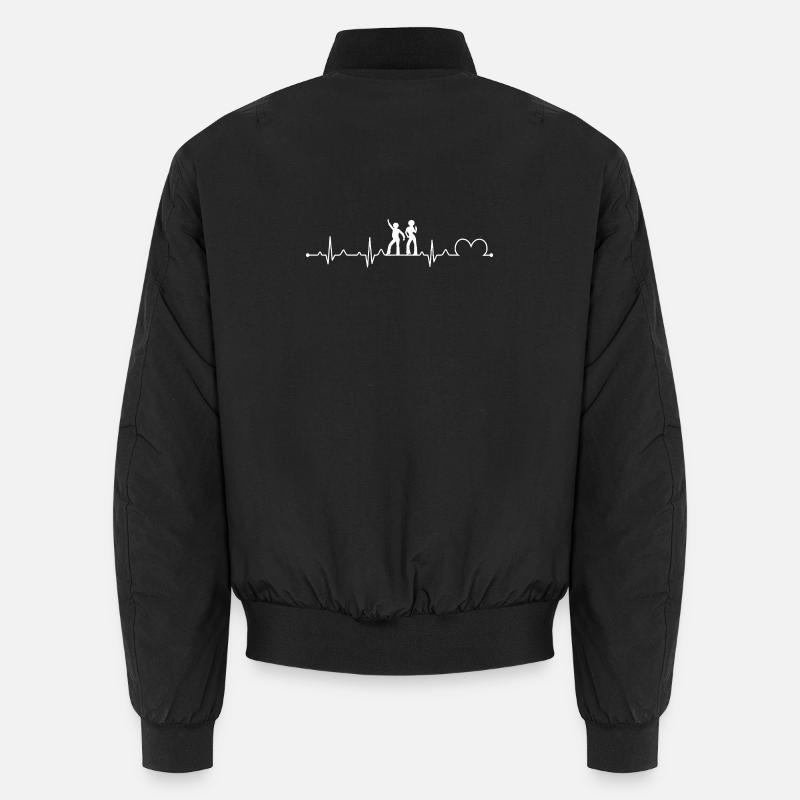 Disco Heartbeat Lifeline Retro Dance Pulse Bomber unisexe