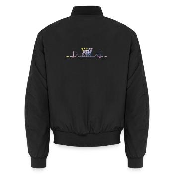 Cheerleader Cheer Mom Cheerleading - Unisex Bomber Jacket - black - Back - AI Model Male 185 light (185cm)