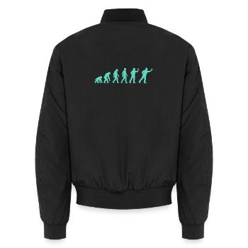 Advanced evolutionary silhouette - Unisex Bomber Jacket - black - Back - AI Model Male 185 light (185cm)