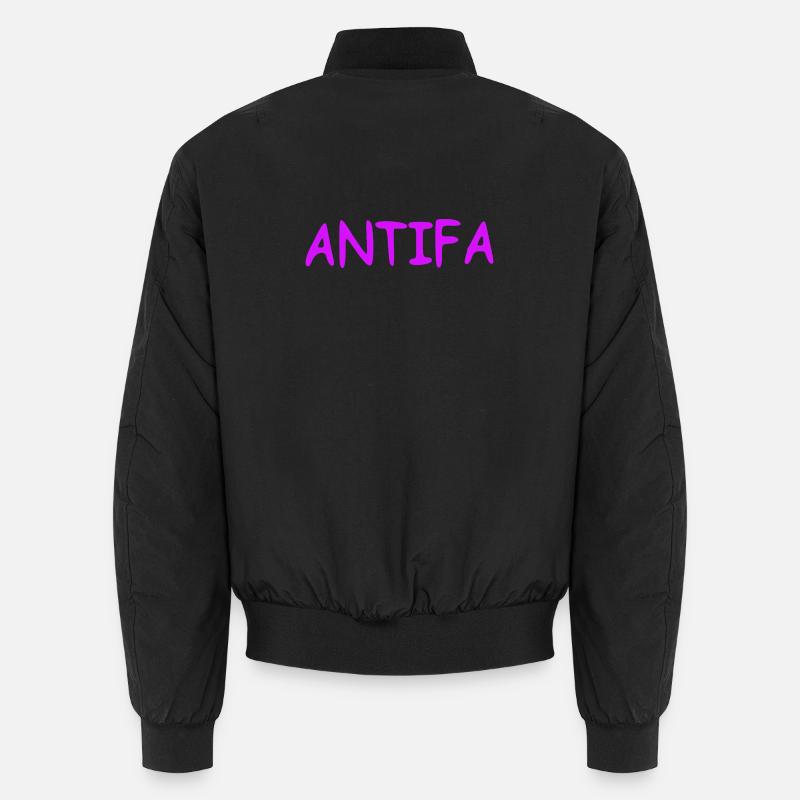 Antifa - lilas - Bomber unisexe - noir