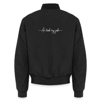 KI hat mir den Job genommen - Unisex Bomberjacke - Schwarz - Hinten - AI Model Male 185 light (185cm)