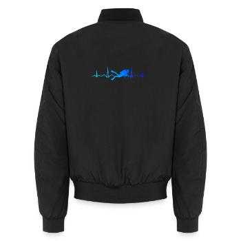 Geschenkidee für einen Freediver mit Gerätetauchen - Unisex Bomberjacke - Schwarz - Hinten - AI Model Male 185 light (185cm)