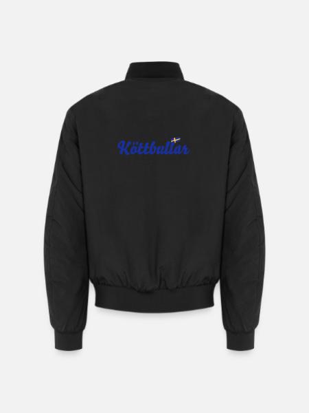 Sweden Flag Köttbullar - Unisex Bomber Jacket - black