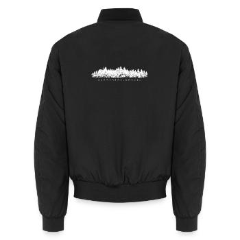 Schwarzwald (Vintage/Weiß) Schwarzwaldmädel - Unisex Bomberjacke - Schwarz - Hinten - AI Model Male 185 light (185cm)