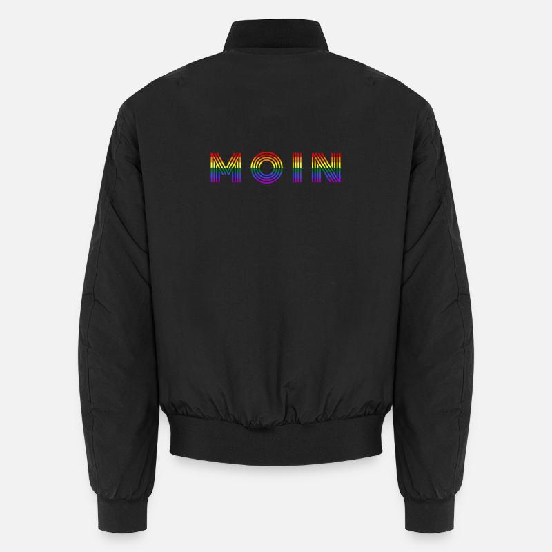 MOIN Regenbogen - Unisex Bomberjacke - Schwarz