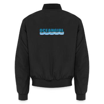 OCEANGIRL - Bomber unisexe - noir - Dos - AI Model Male 185 light (185cm)