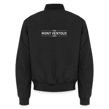 Mont Ventoux Premium - Unisex Bomberjacke - Schwarz - Hinten - AI Model Male 185 light (185cm)