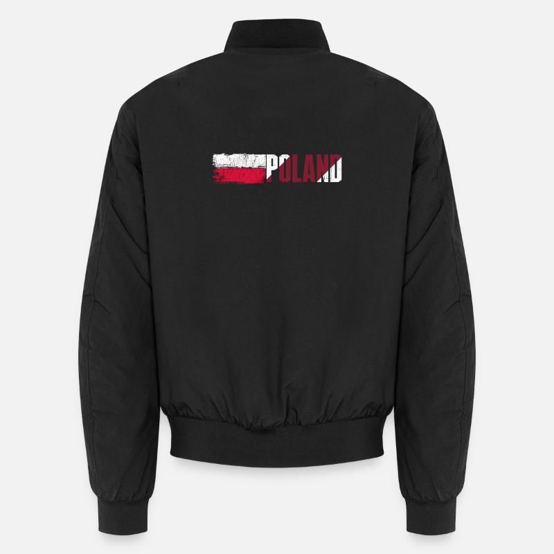 Drapeau de la Pologne Typographie audacieuse Bomber unisexe