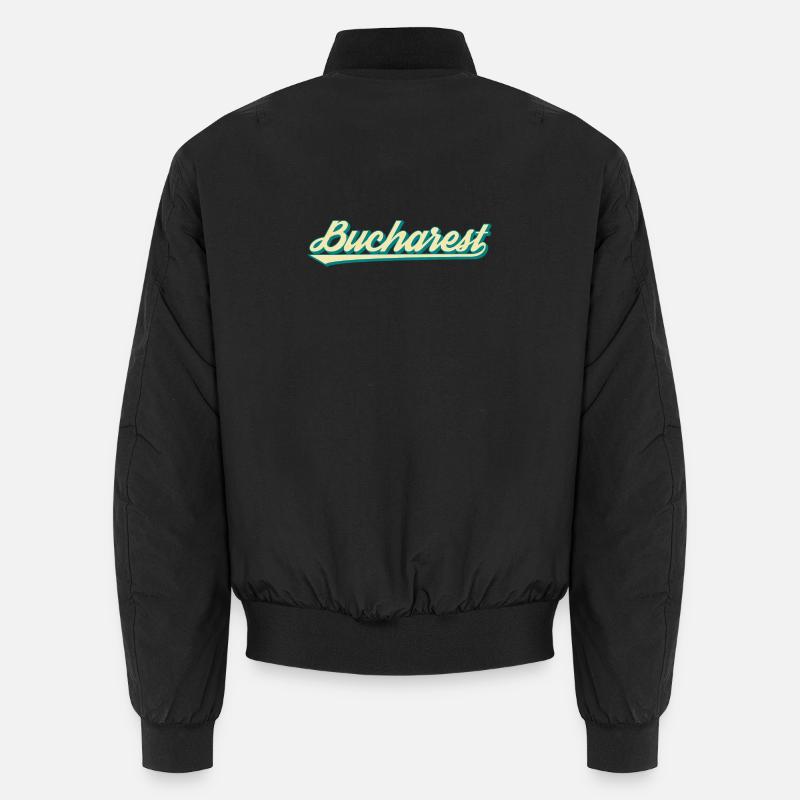 Bucarest Retro Script Bomber unisexe