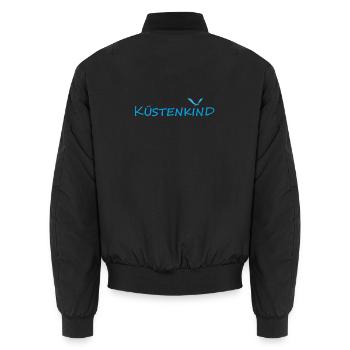 KÜSTENKIND - Unisex Bomberjacke - Schwarz - Hinten - AI Model Male 185 light (185cm)