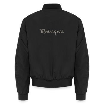 Moinzen - Unisex Bomber Jacket - black - Back - AI Model Male 185 light (185cm)